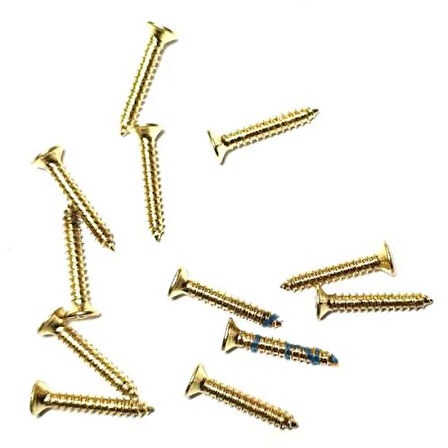 Klips, Menteşe, Ayak, Ağaç, Sunta Vidası 2,2X13 Mm - Sarı 100 Adet