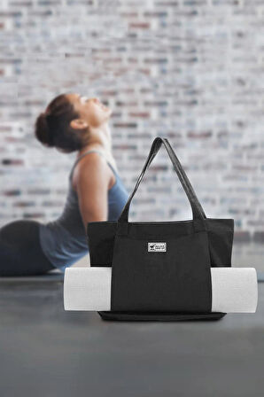 Siyah Renk Yoga Matı Çantası ve Pilates Matı Çantası