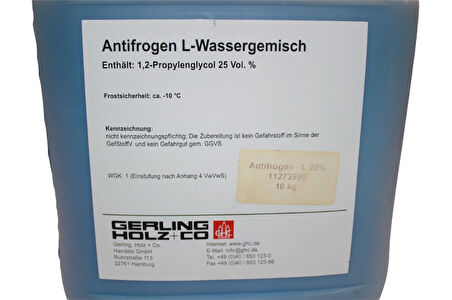 Gerling Holz & Co Antifrogen L-Wassergemisch Soğutma Sıvısı | 10 Litre | %25 Propilen Glikol Bazlı Koruyucu Karışım
