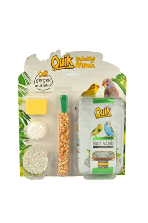 Muhabbet Kuşu Menü Kuş Kraker Gagataşı Ve Kum Seti (1PAKET)
