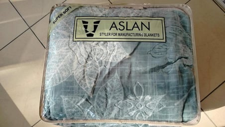 Aslan Yeni Sezon / Çift Taraflı / Çift Katlı /Çift Kişilik/ Lüx Battaniye/ 4,5 kg / Modern / Şık / Çeyizlik
