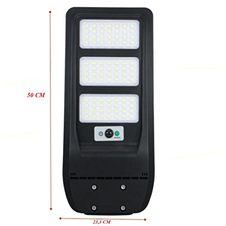 300w Güneş Enerjili Profesyonel Sokak Aydınlatması Uzaktan Kumandalı Sensörlü Led Projektör IP65