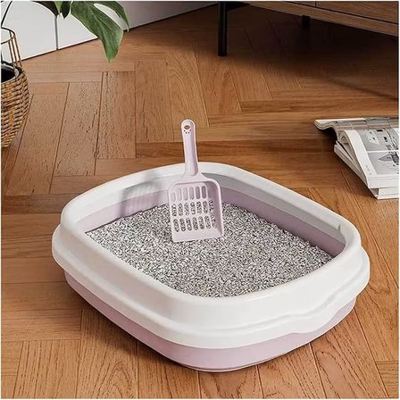 Yarı Kapalı Plastik Kedi  Kum Kabı 