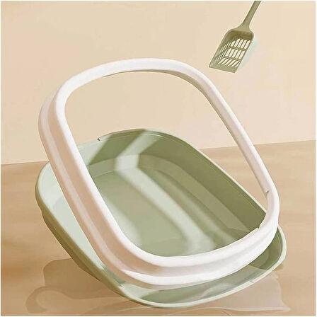 Yarı Kapalı Plastik Kedi  Kum Kabı 