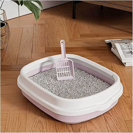 Yarı Kapalı Plastik Kedi  Kum Kabı 