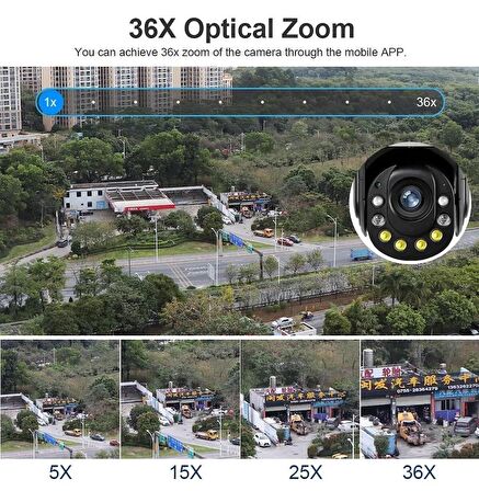 YS-1058 Kablosuz Wifi 36x Optik Zoomlu Ultra HD Hareketli Ev, Ofis, Fabrika Güvenlik Kamerası