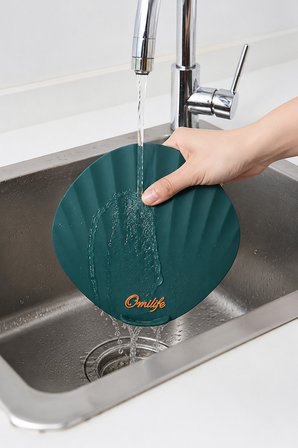 Yeşil Renk Deniz Kabuğu Kötü Koku Önleyici Silikon Mat Desen Banyo Mutfak Lavabo Balkon Tıkaç Kapağı