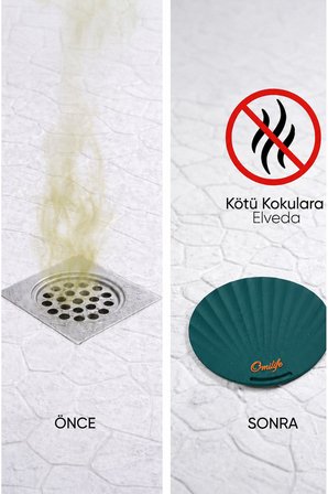 Yeşil Renk Deniz Kabuğu Kötü Koku Önleyici Silikon Mat Desen Banyo Mutfak Lavabo Balkon Tıkaç Kapağı