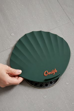 Yeşil Renk Deniz Kabuğu Kötü Koku Önleyici Silikon Mat Desen Banyo Mutfak Lavabo Balkon Tıkaç Kapağı