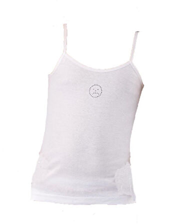 3 Adet Anıt Kız Çocuk Ribana İp Askılı Atlet 4507