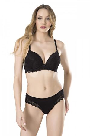 Fabony Kadın Dantelli Dolgulu Destekli Sütyen Külot Takımı 4080