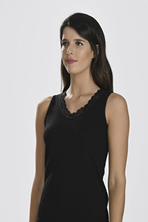 Nbb Kadın Geniş Dantel Askılı Ribana Atlet 678