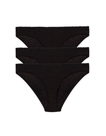 3 lü Paket Şahin Bayan Likralı Bikini Külot 30624