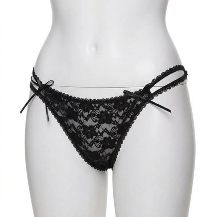Gümüş Bayan Kenar İki İpli Dantelli Bikini Külot Standart M Beden