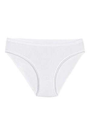 12 Adet Yıldız Kadın Likralı İz Yapmaz Bikini Külot Beyaz 3725