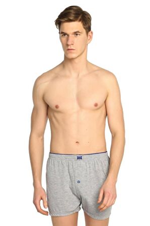6 lı Paket Tutku Erkek Penye Boxer Düğmeli Havlu Bel Baksır Pamuk