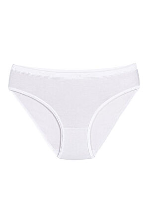 6 Adet Yıldız Kadın Bambu Bikini Külot Beyaz 3955