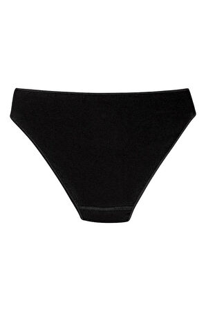 6 Adet Yıldız Bayan Bambu İz Yapmaz Bikini Külot Siyah 3961