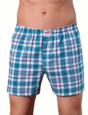 6 Adet Şahinler Erkek Desenli Poplin Boxer E090