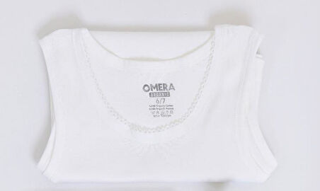 Omera Organik Kumaş Ribana Kız Çocuk Geniş Askılı Atlet 5002