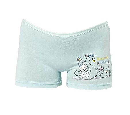 12 Adet Kota Kız Çocuk Baskılı Boxer Karışık Renk 3409