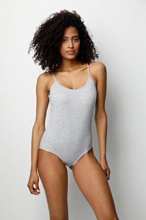 Özlem Kadın İp Askılı Çıtçıtlı Body 303