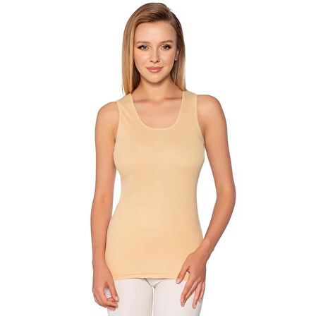 6 Adet Gümüş Kadın Renkli Ribana Düz Biye Geniş Askılı Atlet 4024