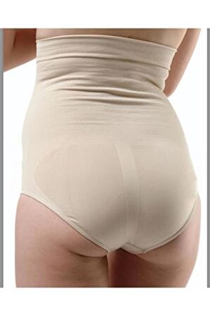 Sistina Kadın Ten Rengi Dikişsiz Yüksek Bel Slip Külot Korse 780