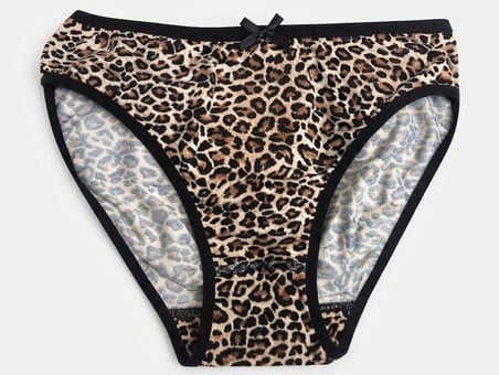 12 Adet Özten Bayan Likralı Pamuk Leopar Desen Bikini Külot 208