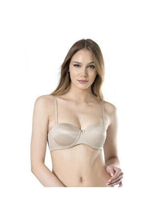 Fabony Kadın Basic Dolu Cup Dolgulu Destekli Straplez Sütyen 3010