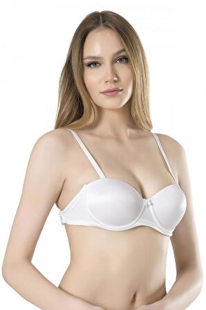 Fabony Kadın Basic Sırtı Şeffaf Dolu Cup Destekli Sütyen 3020