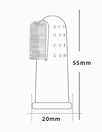 Parmağa Takılan Hayvan Diş Kaşıma Fırçası