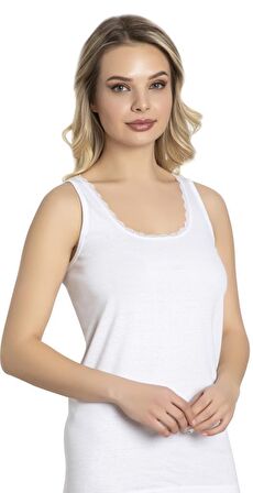 Lüx Drm Kadın Geniş Askılı İnce Dantelli Atlet 052