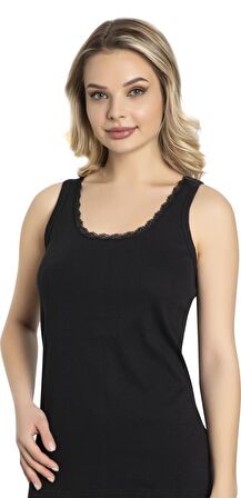 Lüx Drm Kadın Geniş Askılı İnce Dantelli Atlet 052