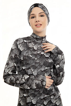 Form Angel Kadın Büyük Beden Tam Kapalı Tesettür Mayo 1730-19