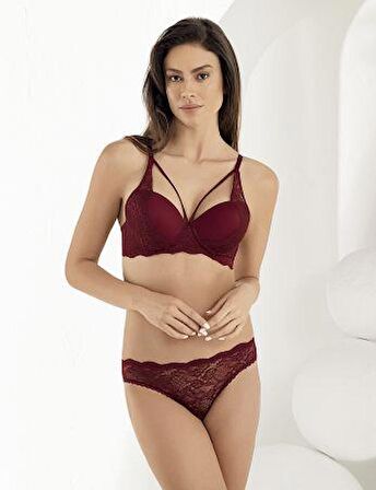 Şahinler 12600 İçi Boş Kadın Dantel Desteksiz Sütyen Külot Takım 