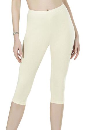 Özkan Kadın Likralı Diz Altı Kapri Tayt Renk Seçenekli 0458