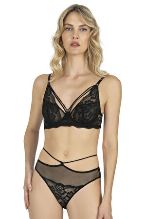 Fabony Kadın Dantelli İpli Sütyen Külot Takımı 4230