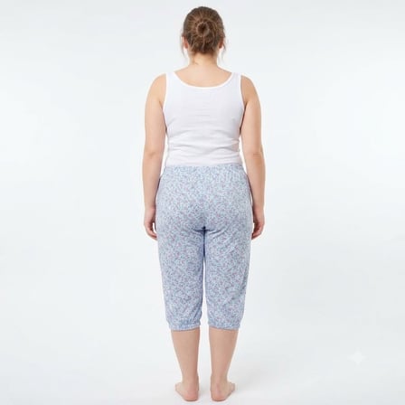 ES Eyüp Selda Yazlık Büyük Beden Kısa Lastikli Anne Pijama Altı