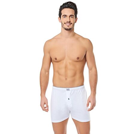 6 lı Paket Tutku Erkek Penye Boxer Düğmeli Havlu Bel Baksır Pamuk