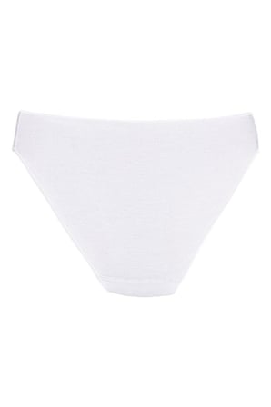12 Adet Yıldız Kadın Bambu İz Yapmaz Bikini Külot Beyaz 3960