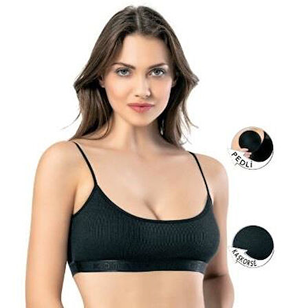 6 Adet Kota Kadın Kaşkorse İp Askılı Pedli Büstiyer 6429