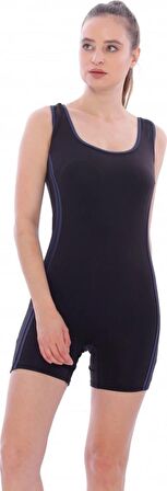 Argisa Kadın Likralı Şeritli Şortlu Yüzücü Mayo 6509