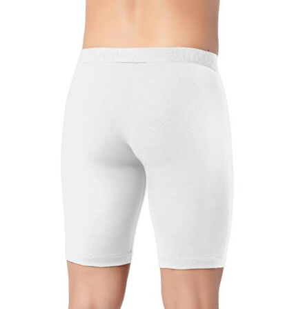 3 Adet Gümüş Erkek Likralı Uzun Boxer 4074