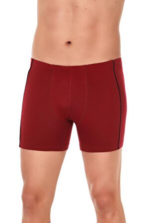 6 Adet Yıldız Erkek Likralı Modal Boxer Short Bordo 109