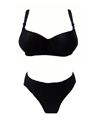 3 Adet Miss Perry Kadın Düz Desteksiz Sütyen Külot Takımı