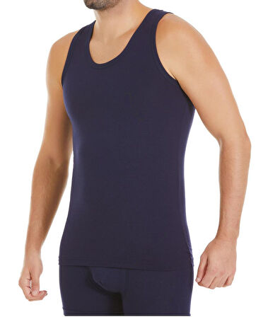 3 Adet Yıldız Erkek Modal Likralı Atlet Lacivert 71