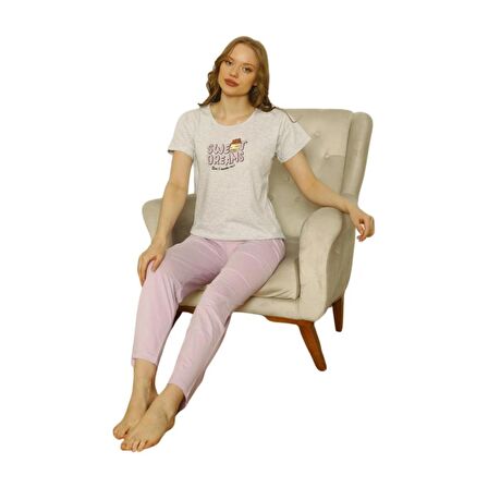 Özlem Kadın Kısa Kollu Pijama Takımı 4002