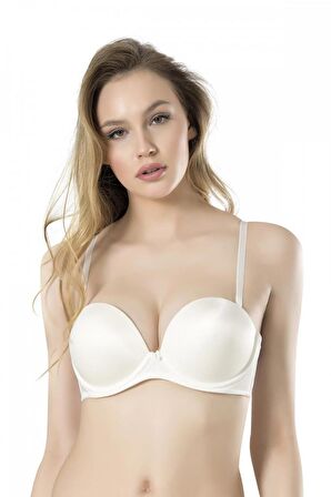 Fabony Kadın Basic Duble Dolgulu Destekli Straplez Sütyen 3040