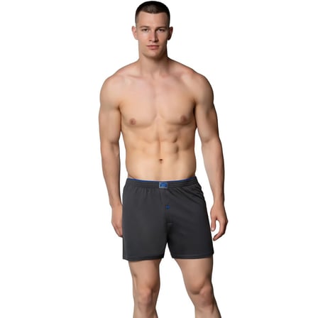 Gümüş Erkek Penye Boxer Düz Renkler Pamuklu Erkek Boxer 4020